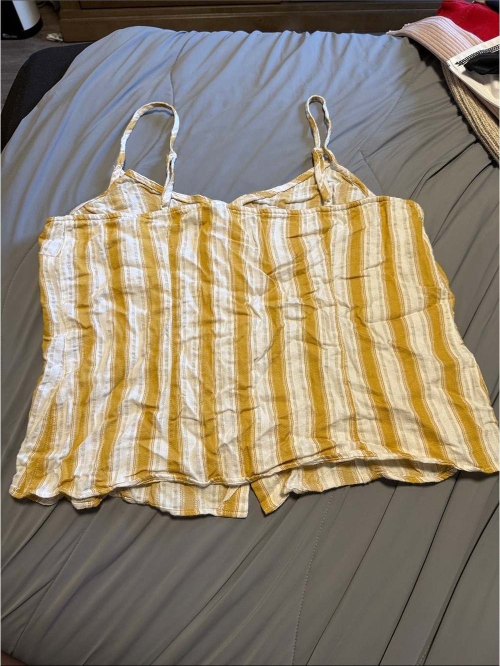 Dynamite Yellow & White Striped Button Cami - Picture 2 of 2